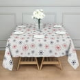 thumbnail image 3 of Christmas Square Tablecloth 42x42 Inch – Waterproof Polyester Printed Table Cover, Wrinkle Resistant & Washable for Kitchen Dining Picnic Party Decor, Single-v4-15, White, 3 of 6