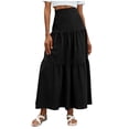 thumbnail image 7 of hotojiny Boho Skirts for Women Casual Maxi Skirts for Women Flowy Elastic High Waisted A-Line Long Skirts for Beach Vacation, 7 of 7