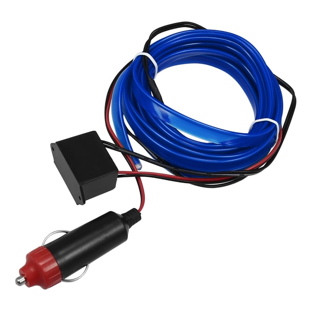 4 Metros/13 Pies Neón Brillante EL Cable Tira Azul Luz para Coche Interior