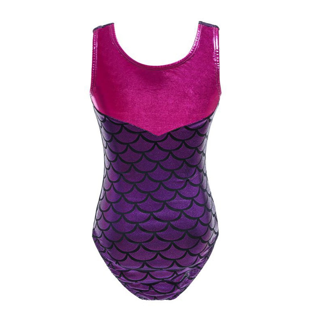 IMEKIS Robe De Ballet Arc-en-ciel Pour Enfant Fille - Manches Mouches - Paillettes - Maillot De Danse - Tutu - Ballerine - Costume De Danse, Bleu, 7-8 Ans