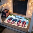 thumbnail image 4 of Door Mat, Vintage Patriotic Flag Summer Rug, Non-Slip Rubber Back Floor Mat, Indoor Outdoor Welcome Mat for Entryway, Porch, Home & Independence Day Decor, 4 of 6