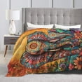 thumbnail image 5 of YIVIOYIL Boho Elephant Blanket – Colorful Mandala Floral Flannel Throw – Elephant Gifts For Women Men Adults Or Room Decoration 50x40, 5 of 6