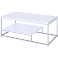 thumbnail image 1 of Steve Silver Lucia Metal Coffee Table in White and Chrome Metal, 1 of 6