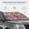 thumbnail image 2 of Lsque Vintage Pink Drive View 2 PCS Windshield Sun Shade | CarFoldable Window Covers | Car Accessories Reflect UV for Universal Cars SUV Truck | Large, 2 of 7