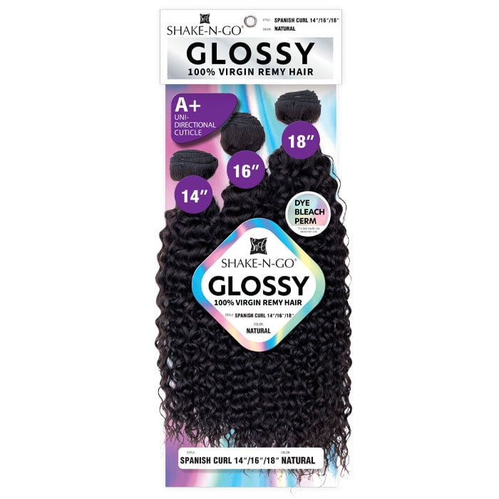 Shake N Go Glossy 100% Virgin Remy Hair Weave - SPANISH CURL