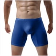 thumbnail image 3 of HVOBTTY Mens Casual Classic Underpants, Everyday Comfortable Briefs for Men, Men's Fashionable Solid Color Low Waist Loose Elastic Underpants Blue, XL, 3 of 5