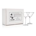 thumbnail image 4 of HISTORY COMPANY Jack London Five O'Clock Double Martini Glass 2-Piece Set (Gift Box Collection), 4 of 4