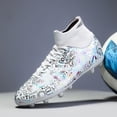 thumbnail image 4 of Zapatos de fútbol para hombre, botines de entrenamiento al aire libre, tacos cómodos, transpirables, ultraligeros, suaves, novedad, 4 of 5