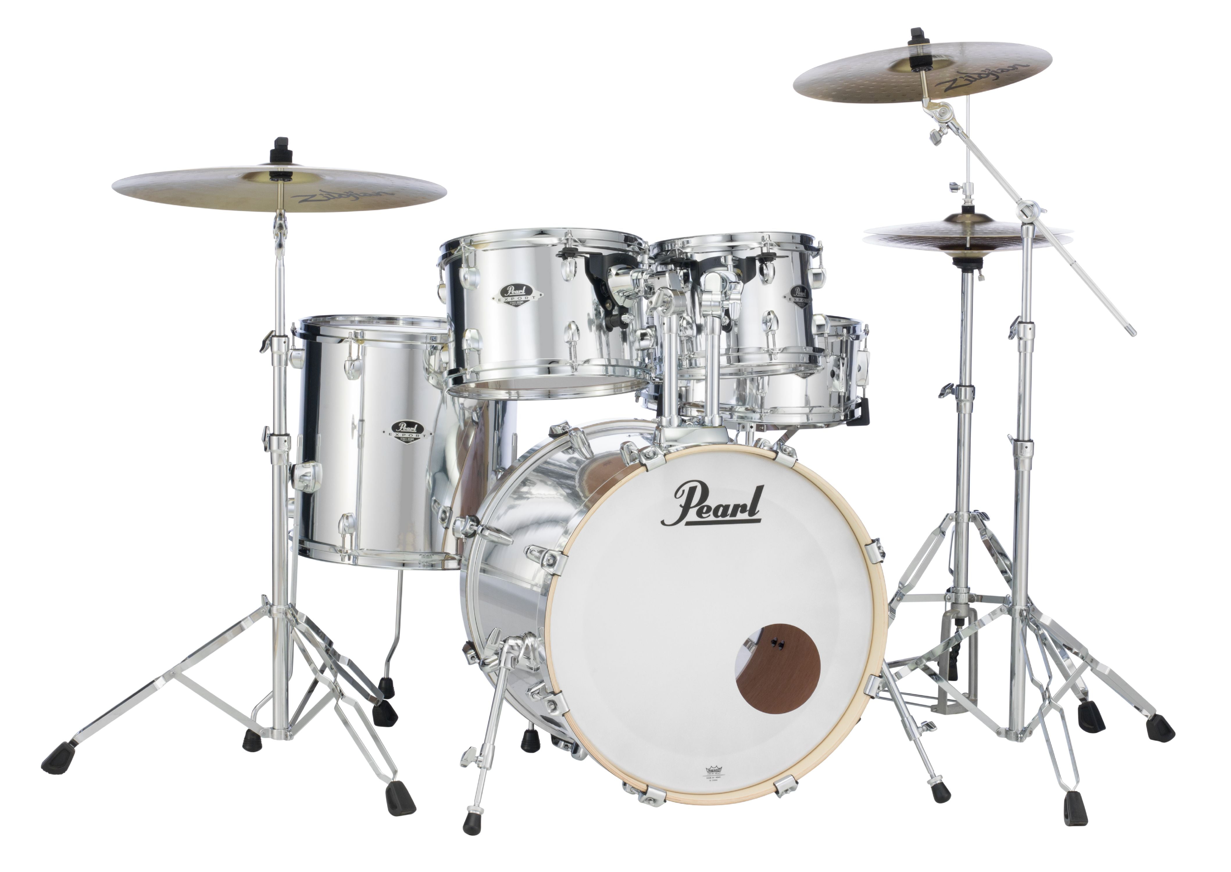 Pearl Export Series 5Piece Drum Set w/ 830 Series Hardware Mirror Chrome