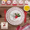 thumbnail image 2 of Fashionwu 200Pcs Disposable Paper Plates Set with Cutlery, Christmas Dinnerware & Utensil Includes Plates, Fork, Knife & Spoon for Xmas Party, Camping, Picnic, BBQ, 2 of 7