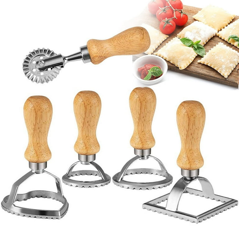  Pasta & Ravioli Maker Set - Roller & 2-Blades Cutter