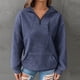 thumbnail image 5 of Blusas para mujer,Blusa informal de manga larga para mujer, camiseta holgada, jersey de poliéster, cuello con solapa, para uso diario, sopatenor, 5 of 9