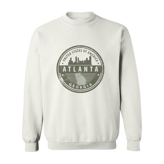 Atlanta Map In A Stamp Sweatshirt Men -Image by Shutterstock, Male Medium