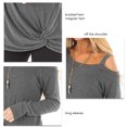 thumbnail image 1 of Tops De Túnica De Manga Larga Informales Para Mujer Camisetas De Manga Larga Informales Para Mujer Mujeres Casual Manga Larga Túnica Tops Solo Hombro Color Sólido Camiseta Para ANGGREK gris claro S, 1 of 6