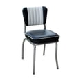 thumbnail image 2 of Richardson Seating Dual Tone Channel Back Diner Chair with 2" Box Seat-Color:Black,Seat Type:Box Seat, 2 of 6