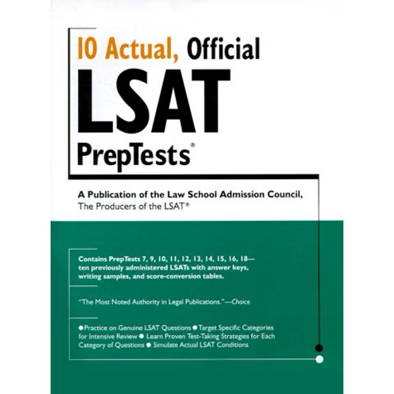 Pre-Owned 10 Actual, Official Lsat Preptests (Lsat Series) (Paperback) 0942639634 9780942639636