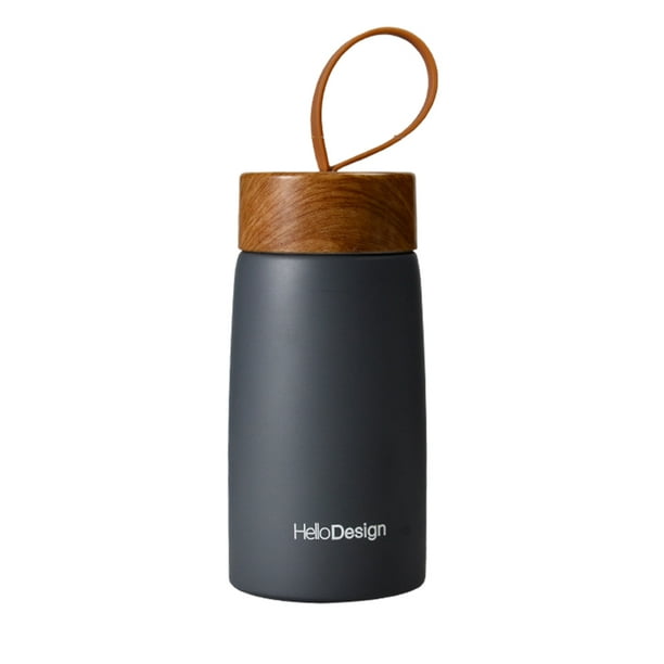 Taza de café de acero inoxidable 304, termo para agua, mini botella de agua, portátil Gris