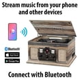 thumbnail image 2 of Victrola Nostalgic Tocadiscos Bluetooth 6 en 1 y centro multimedia con parlantes incorporados - Tocadiscos de 3 velocidades, reproductor de CD y casetes, radio AM/FM | Transmisión de música inalámbric, 2 of 5