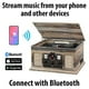 thumbnail image 2 of Victrola Nostalgic Tocadiscos Bluetooth 6 en 1 y centro multimedia con parlantes incorporados - Tocadiscos de 3 velocidades, reproductor de CD y casetes, radio AM/FM | Transmisión de música inalámbric, 2 of 5