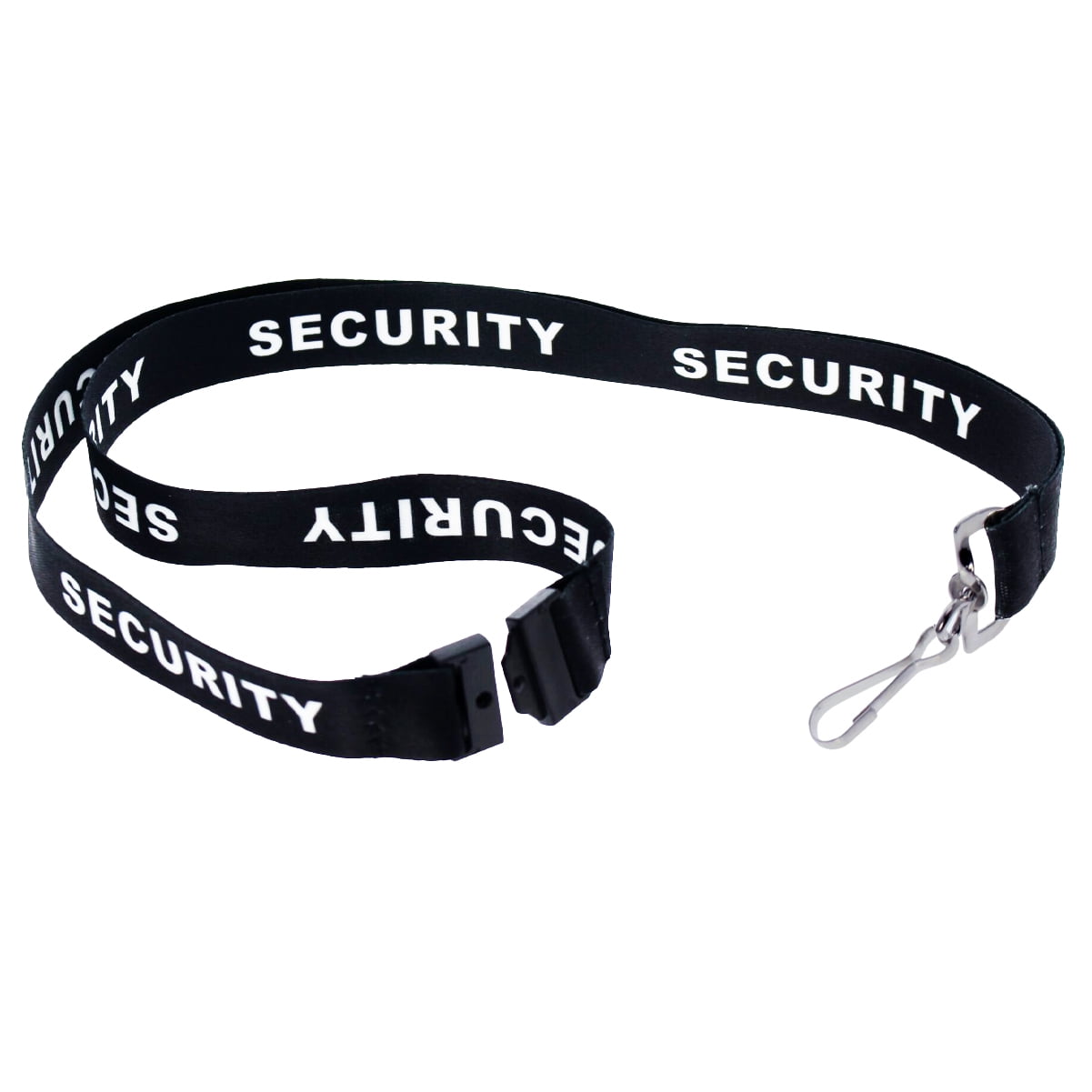 Bulk 100 Pack - Security Lanyard with Breakaway Clasp & Metal Clip - Neck Strap Key & Badge Holder for Officer, Guard, Bouncer & More by Specialist ID (Black)