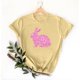 thumbnail image 4 of Mujeres Manga Corta de Verano Tops Pascua Impresa Cuello Redondo, Blusa de Moda Casual para la Primavera, 4 of 4