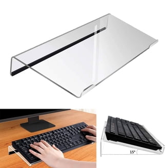 Keyboard Stand For Desk Keyboard Stand Tilted Acrylic Angled Ergonomic - Clear Tilted , For Office Desk Home School, 43.18x15.24x3.81cm Acrylic Riser Keyboard Riser