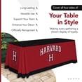 thumbnail image 4 of Harvard Crimson 6' College Sports Printed Table Throw - NCAA Licensed - Polyester Draped - School Tablecloth (Black, Red, White), 4 of 5