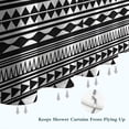thumbnail image 6 of Black White Ethnic Pattern Shower Curtain 72"x84" ,Bathroom Decorative Shower Curtains Set with 12 Hooks,Modern Waterproof Washable Shower Curtain, 6 of 6