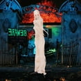 thumbnail image 3 of Costway 6FT Halloween Animated Standing Mummy w/ LED Red Glowing Eyes Posable Body, 3 of 10