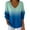 Blue 2, variant on gbyLJF Women's Gradient Knitted Sweater Casual Loose Comfortable V-neck Long Sleeve Pullover Fall Winter Casual Base Layer Shirts Top
