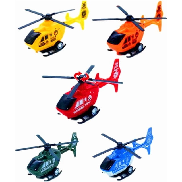 Mini helicóptero de juguete HUOGUO Simulation de plástico fundido a presión, 6 piezas