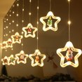thumbnail image 6 of Skksst Christmas String Light USB/ Battery Operated Window Curtain Haning Fairy Light With DIY Ornaments, 6 of 7