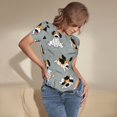 thumbnail image 3 of Saiise Motif Chien Actif Beagle Drôle Grenouillère à Manches Courtes Col Rond Pyjama Extensible avec Fermeture à Pression-TTG, 3 of 7