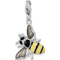 thumbnail image 6 of Sterling Silver Amore La Vita Rhodium-Pl Enameled 3-D Bee Charm (42 X 18) Made In China qcc723, 6 of 6