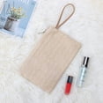 thumbnail image 6 of Gustave Women Fashion Handmade Straw Clutch Bag Zipper Wristlet Purse Beach Handbag Bohemian Straw Knitted Bag, Beige, 6 of 8