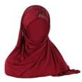 thumbnail image 2 of FUNUONY Hijab Scarf for Women 2025 Trendy Women Glitter Sequin Hijab Muslim Head Wrap Scarf Long Turban Headband Hair Cap Shawl Red One Size, 2 of 4