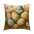 thumbnail image 2 of Uutvery Easter Bunny Print Pillowcase, Machine Washable Polyester Pillow Cover, Fade Resistant Indoor Outdoor Decor, Holiday Home Decor For Sofa Bed Chair, 2 of 7