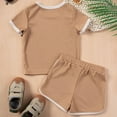 thumbnail image 4 of Jamsmile Toddler Boys Outfit Sets Summer Clothes Short Sleeve Crop Tops ＋ Shorts Set Kids Sports Kids Boys Girls Tracksuits, 2-3 Years, 4 of 9
