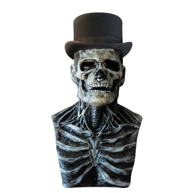 Fiudx Casco con Máscara de Calavera, Diseño de Cabeza Completa con Boca Móvil, Accesorio de Cosplay para Fiestas, Disfraz de Halloween Steampunk, Divertido para Carnaval, Tamaño Ajustable, Diseño Rea
