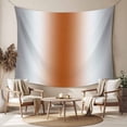 thumbnail image 2 of Gray Orange Tapestry for Bedroom Wall Hanging Tapestry, Modern Gradient Geometric Ceiling Backdrop Tapestries Poster Blanket Wall Decor for Teens Room Living Room Dorm 59" x 90", 2 of 8