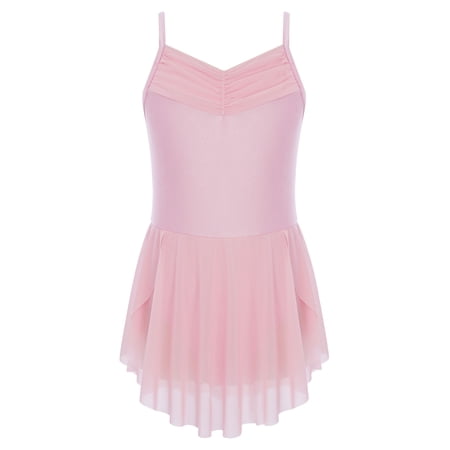 vastwit Kids Girls Camisole Tutu Dress Sleeveless Basic Ballet Dance Leotard Gymnastics Dancewear Ballerina Outfit Pink 12