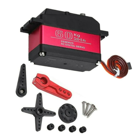 Robust Steering Servo for Axial SCX6 60kg Stall Torque, 0.15sec Speed, 1/6 RC Car Performance Servo