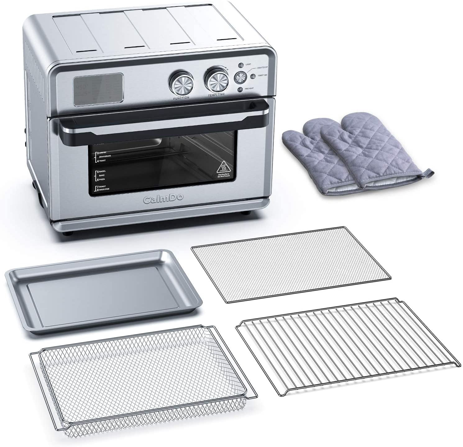 CalmDo Upgraded Toaster Oven, CalmDo 25 L/26.4 QT Air Fryer Convection Oven  On Sale, Intelligent Oil-Free and Stainless Steel Toaster, 21  Multi-function | Walmart Canada