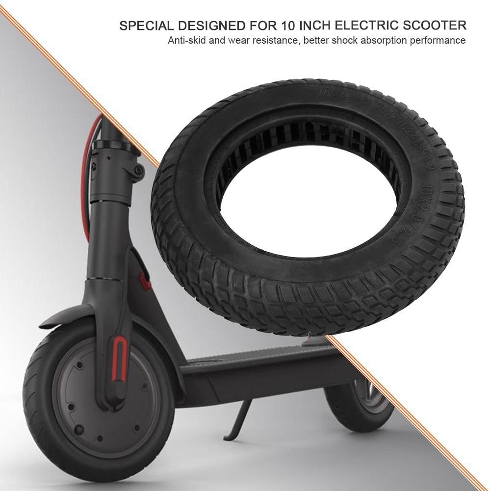 niyin204 Electric Skateboard Tire,10 Inch Front/Rear Scooter Tire Wheel Solid Replacement Black Durable Solid Rubber Wheel Tire Tyre For Electric Scooter Skateboard chic
