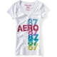 thumbnail image 1 of Aeropostale Mujeres Glitter Multi 87'shsirt Graphic Camiseta, Blanco, Grande, 1 of 1