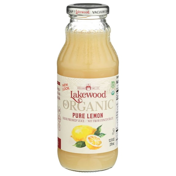 Lakewood Organic Pure Lemon Juice, 12.5 Ounce -- 12 per case.