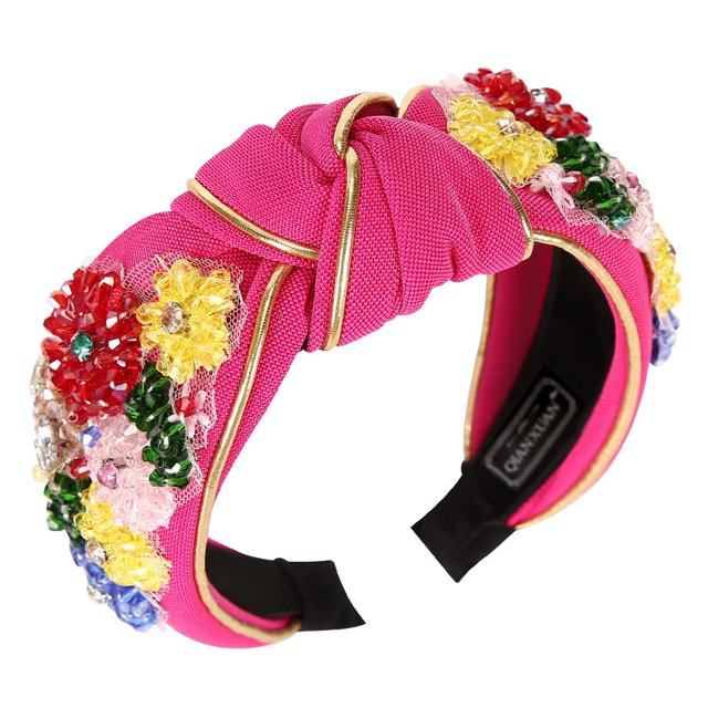 Diademas de cristal con diamantes de imitación barrocos para mujer, banda para el cabello bordada, exquisita banda para el cabello, accesorios para el cabello para mujer, aro para el cabello