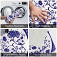 thumbnail image 4 of Xecao Blue And White Porcelain Pattern print Flannel Mat: Non-slip, 16x24in. Ideal for kitchen, bedroom, bath & living room., 4 of 9