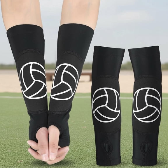 Volleyball Arm Sleeves with Protection Pads and Thumb Hole