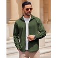 thumbnail image 3 of COOFANDY Mens Long Sleeve Button Down Shirts Casual Untucked Shirts Stretch Shirts, 3 of 4